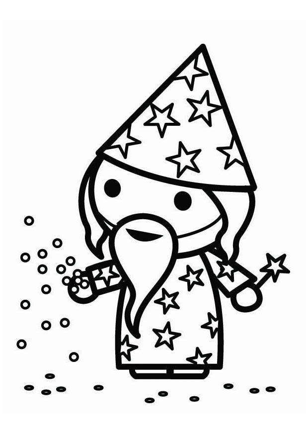 mago de carnaval Página para colorir mago de carnaval