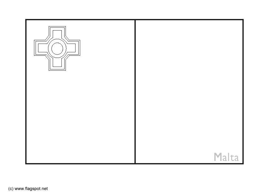 malta Página para colorir malta
