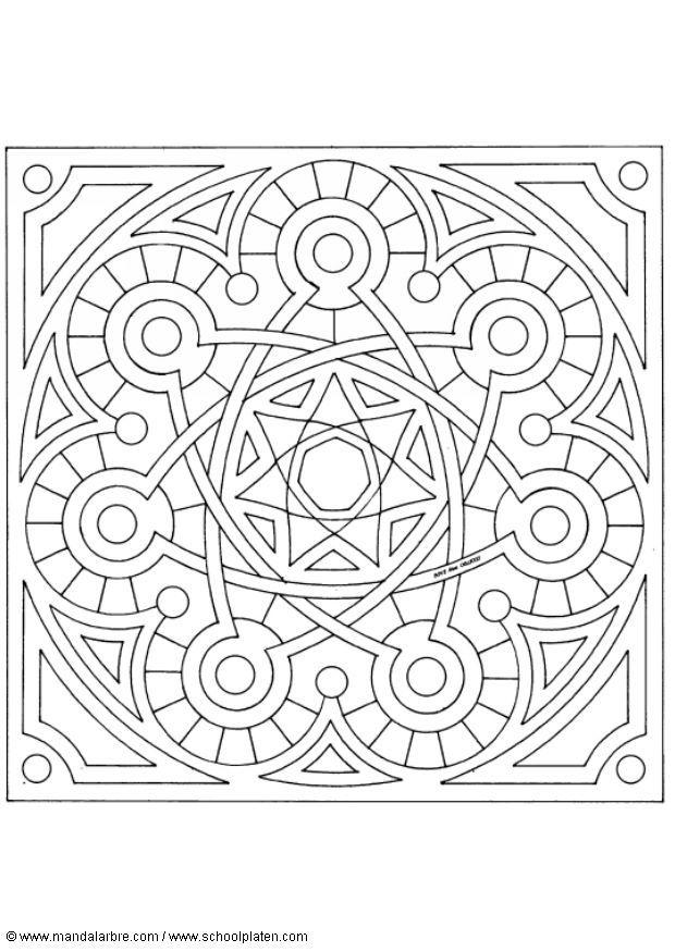 mandala 1502b Página para colorir mandala 1502b