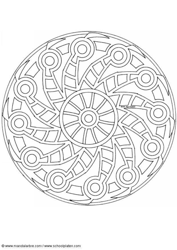 mandala 1502d Página para colorir mandala 1502d