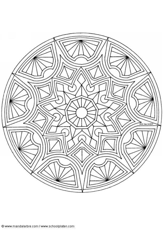 mandala 1502e Página para colorir mandala 1502e