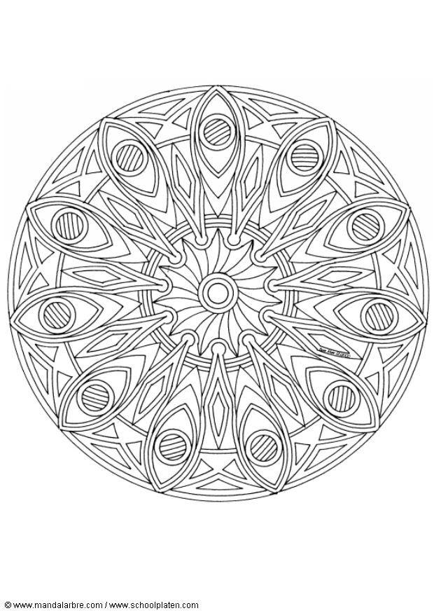 mandala 1502f Página para colorir mandala 1502f