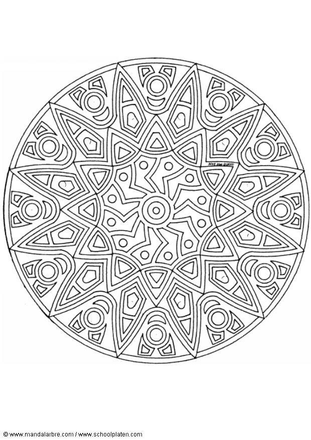 mandala 1502h Página para colorir mandala 1502h