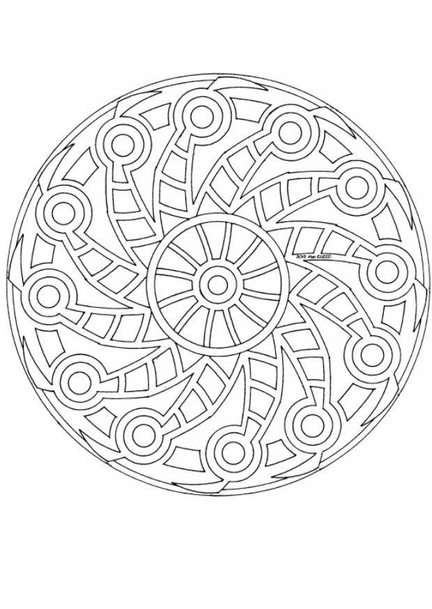 mandala 1502j Página para colorir mandala 1502j