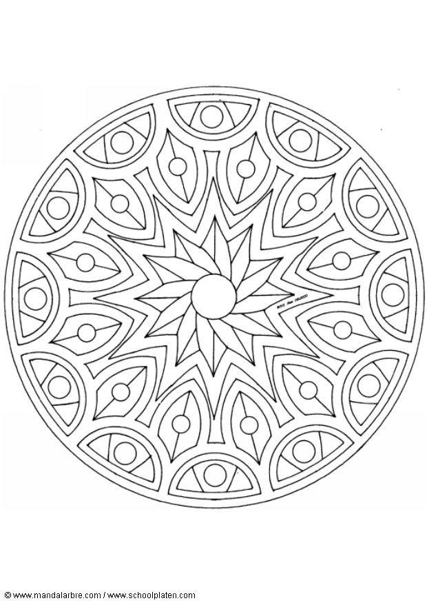 mandala 1502m Página para colorir mandala 1502m