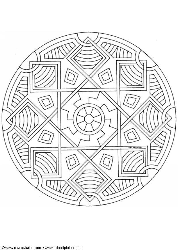 mandala 1502n Página para colorir mandala 1502n