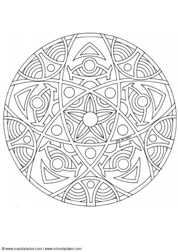 mandala 1502o Página para colorir mandala 1502o