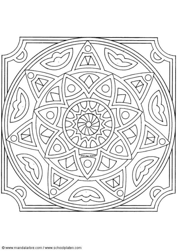 mandala 1502q Página para colorir mandala 1502q