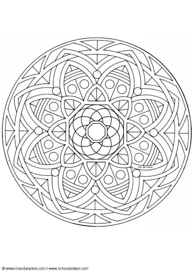 mandala 1502t Página para colorir mandala 1502t