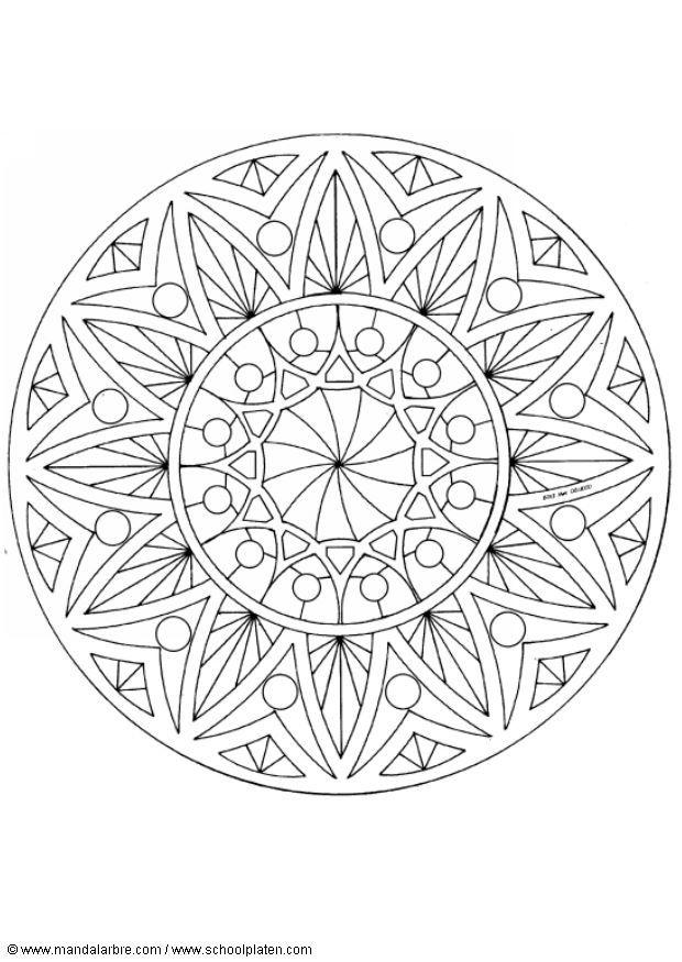 mandala 1502u Página para colorir mandala 1502u