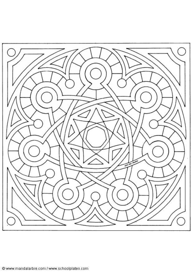 mandala 1502v Página para colorir mandala 1502v