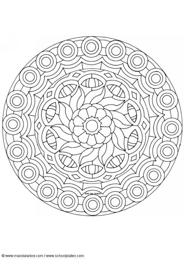 mandala 1602b Página para colorir mandala 1602b