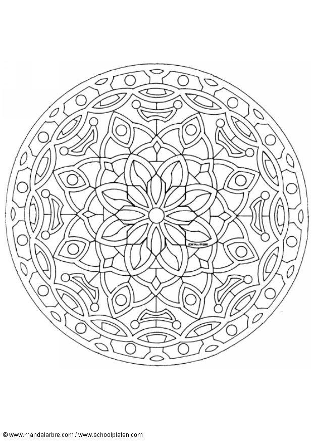 mandala 1602c Página para colorir mandala 1602c