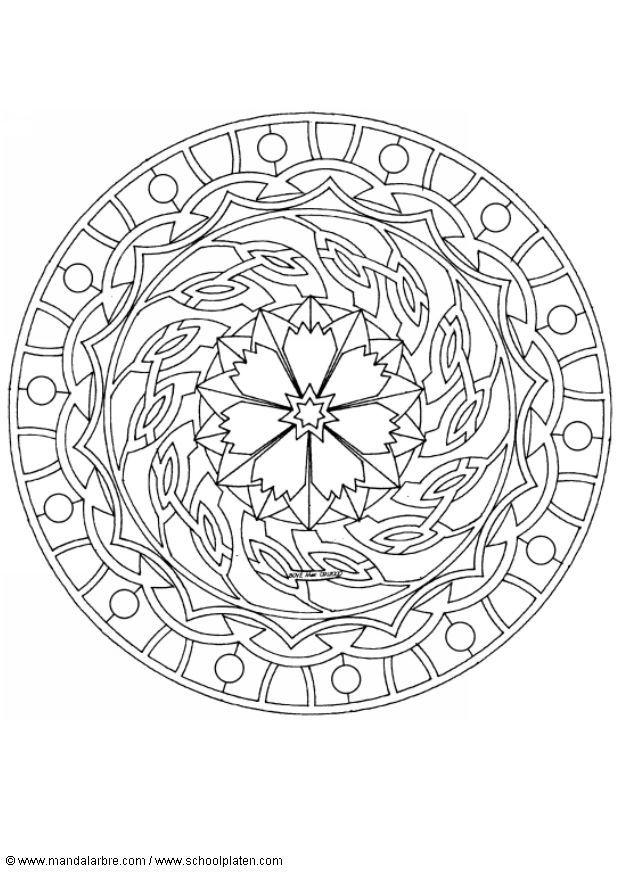 mandala 1602d Página para colorir mandala 1602d
