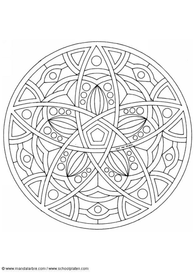 mandala 1602e Página para colorir mandala 1602e
