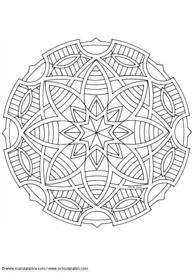 mandala 1602f Página para colorir mandala 1602f