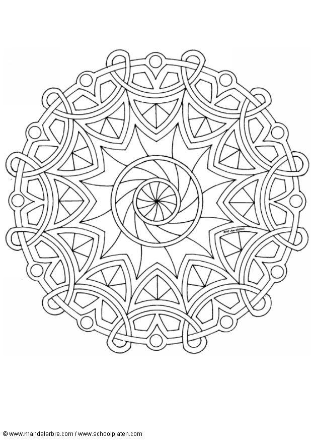 mandala 1602g Página para colorir mandala 1602g