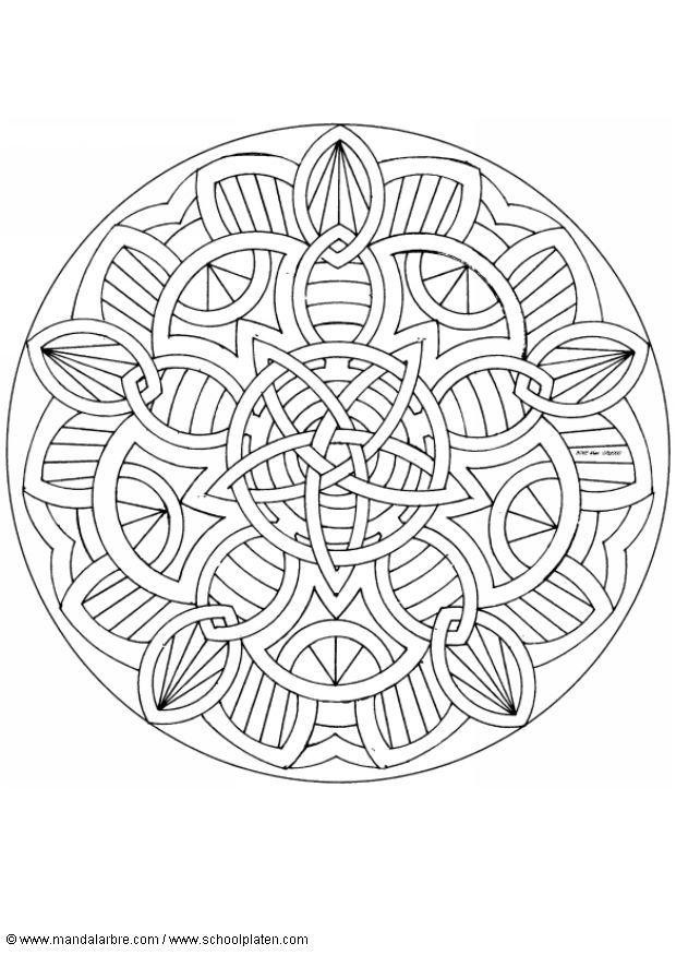 mandala 1602j Página para colorir mandala 1602j