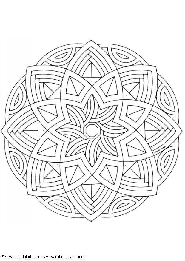 mandala 1602l Página para colorir mandala 1602l
