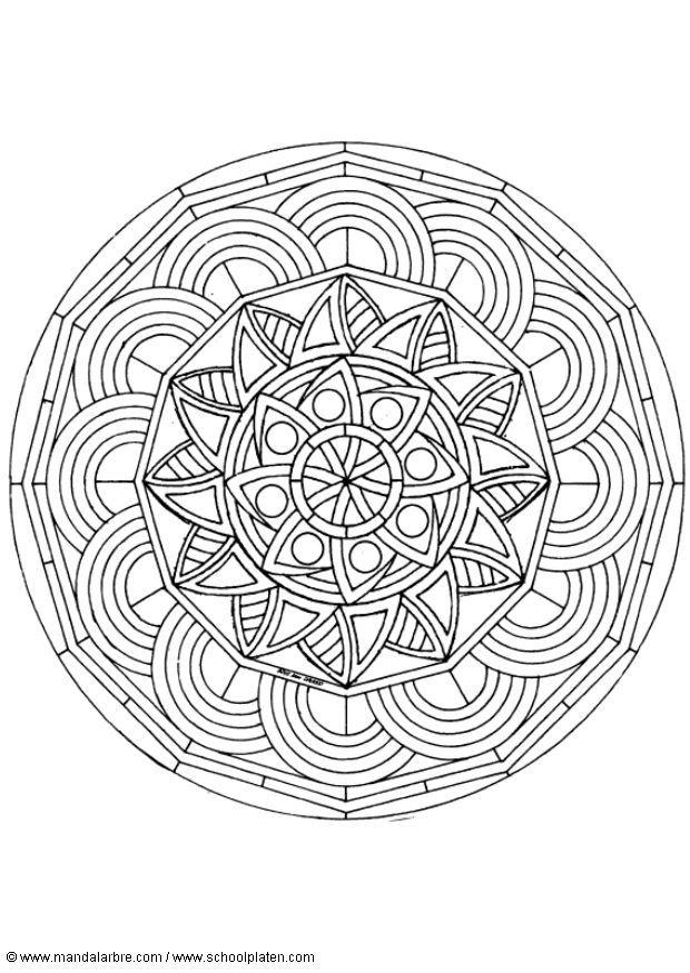 mandala 1602o Página para colorir mandala 1602o