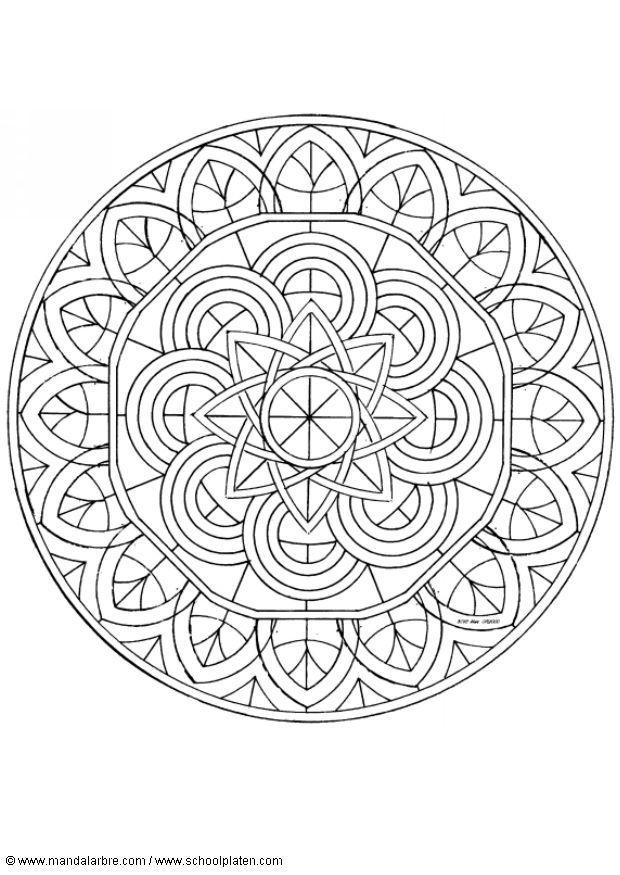 mandala 1602p Página para colorir mandala 1602p