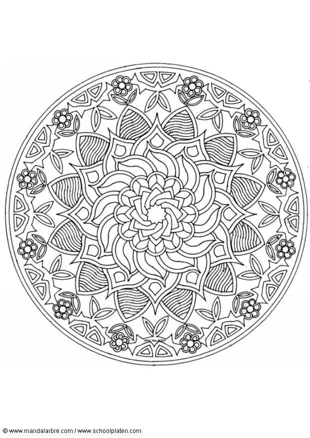 mandala 1602q Página para colorir mandala 1602q