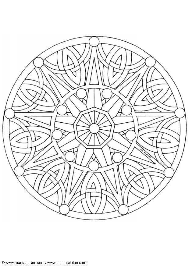 mandala 1702b Página para colorir mandala 1702b