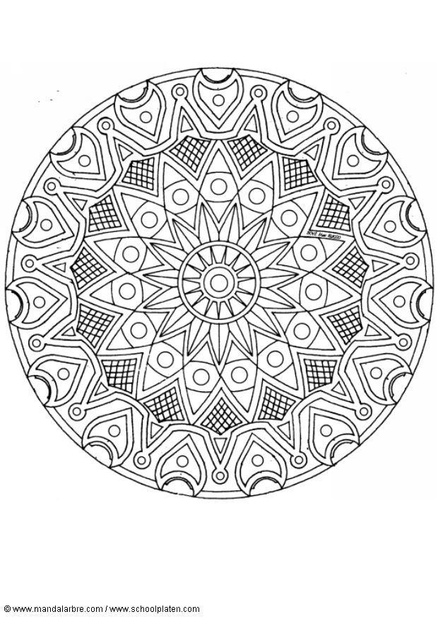 mandala 1702d Página para colorir mandala 1702d