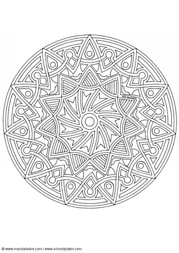 mandala 1702e Página para colorir mandala 1702e
