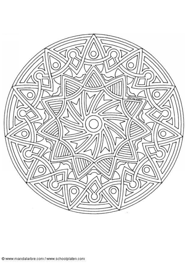 mandala 1702f Página para colorir mandala 1702f