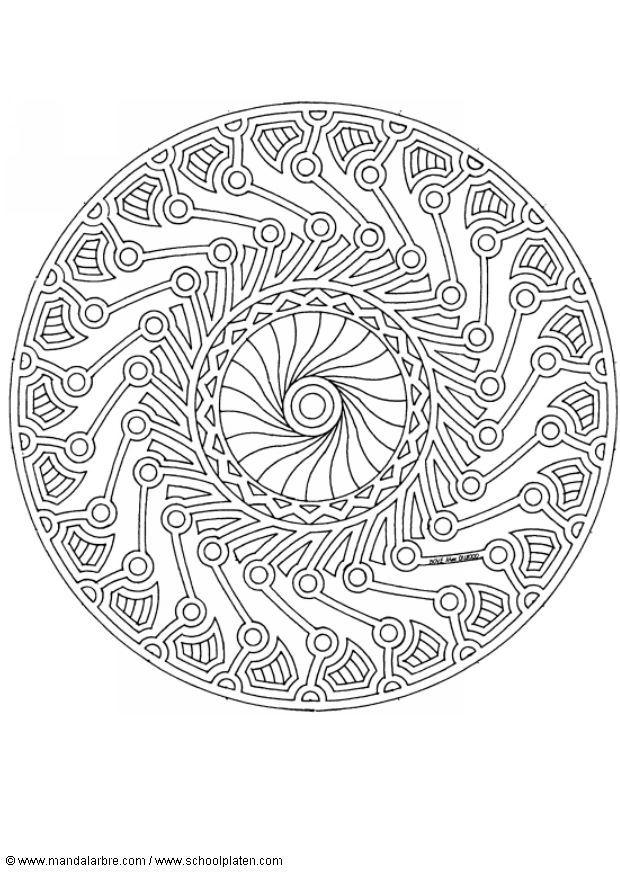 mandala 1702g Página para colorir mandala 1702g