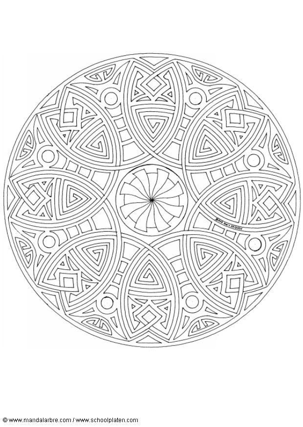 mandala 1702h Página para colorir mandala 1702h