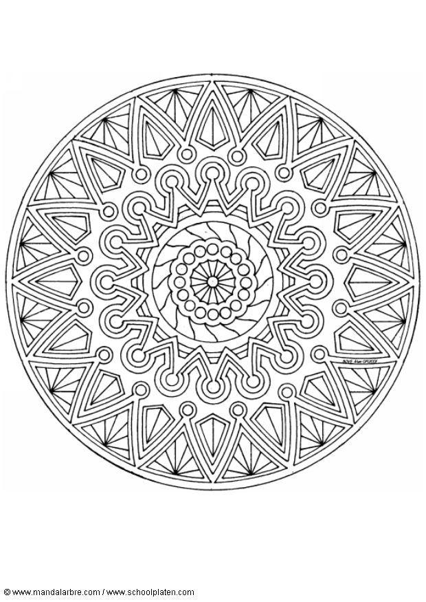 mandala 1702i Página para colorir mandala 1702i