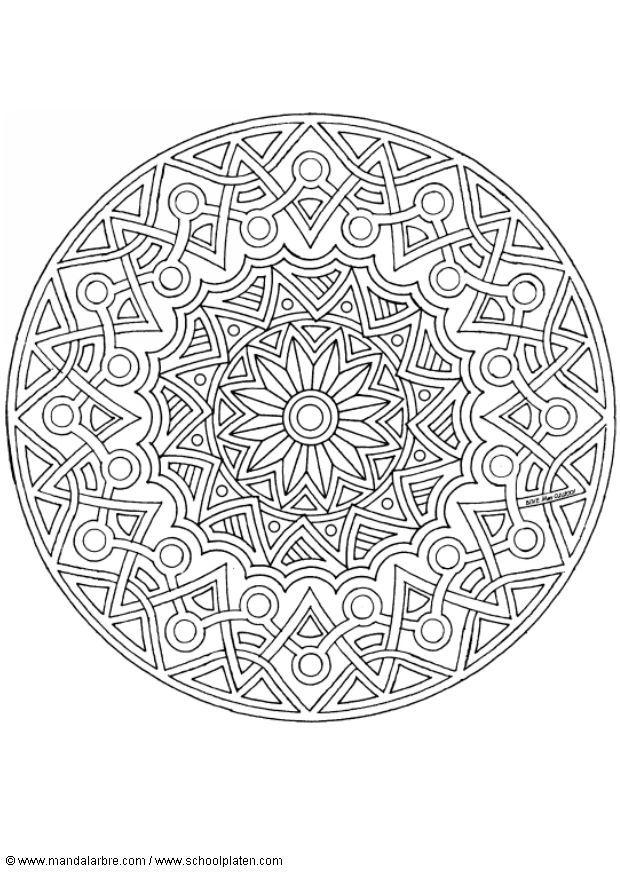 mandala 1702j Página para colorir mandala 1702j
