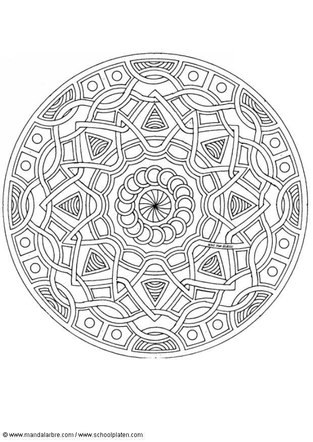 mandala 1702k Página para colorir mandala 1702k