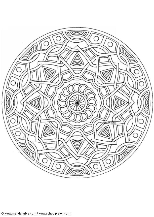 mandala 1702l Página para colorir mandala 1702l
