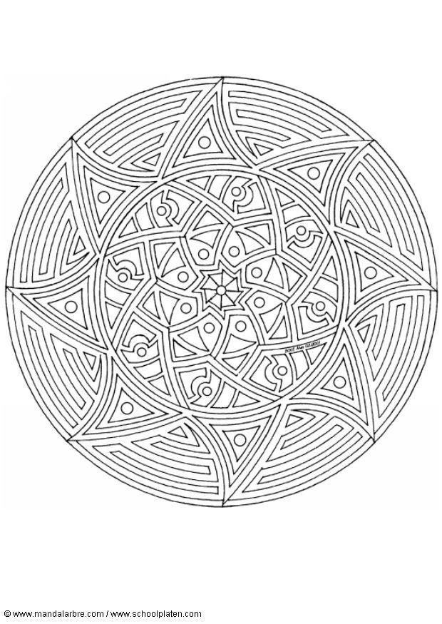 mandala 1702m Página para colorir mandala 1702m