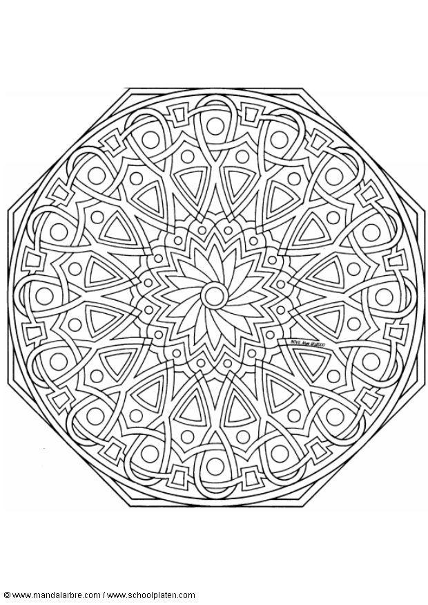 mandala 1702n Página para colorir mandala 1702n