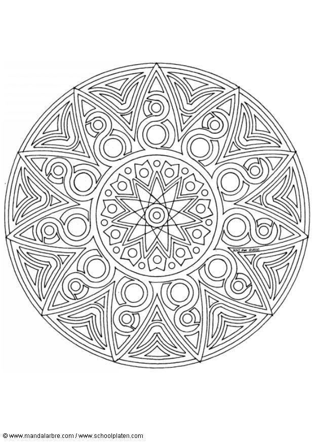 mandala 1702o Página para colorir mandala 1702o