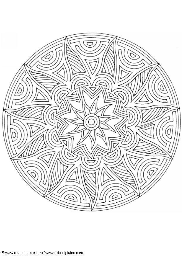 mandala 1702q Página para colorir mandala 1702q