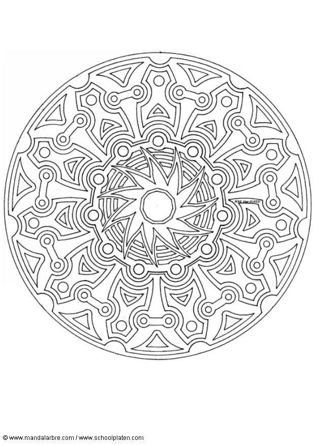 mandala 1702t Página para colorir mandala 1702t
