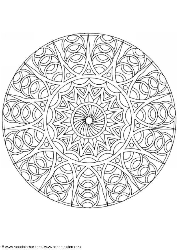 mandala 1702u Página para colorir mandala 1702u