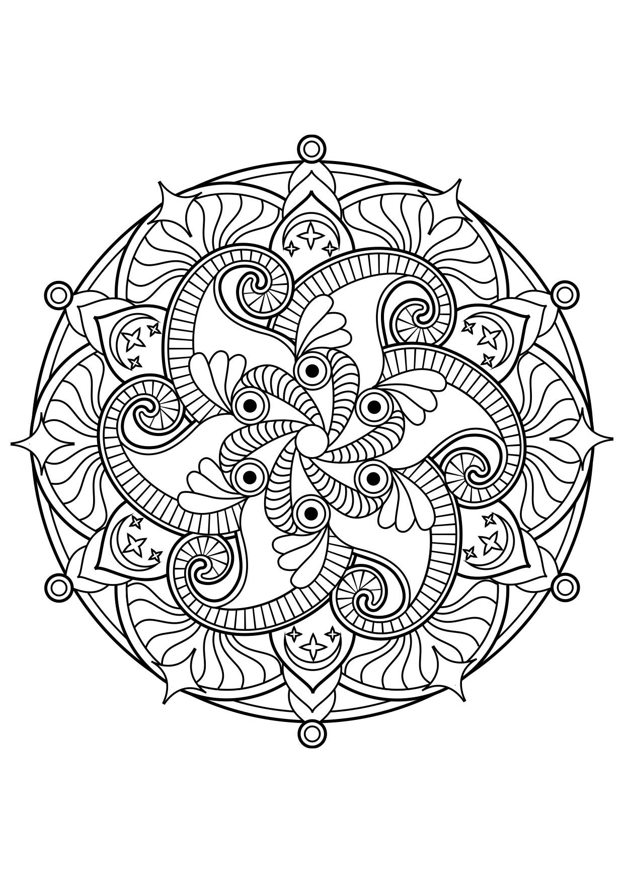 mandala Página para colorir mandala