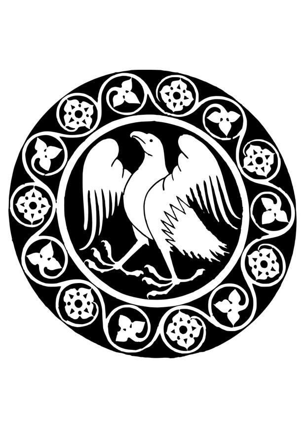 mandala de A¡guia Página para colorir mandala de A¡guia