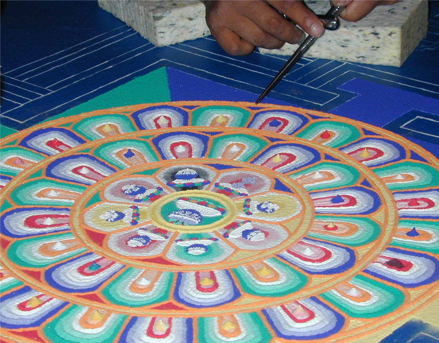 mandala de areia Foto mandala de areia