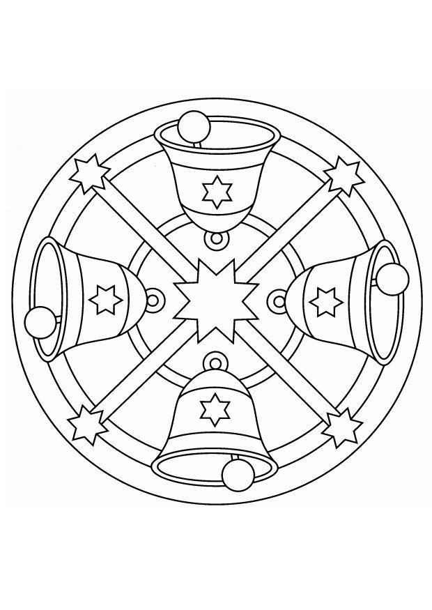 mandala de natal Página para colorir mandala de natal