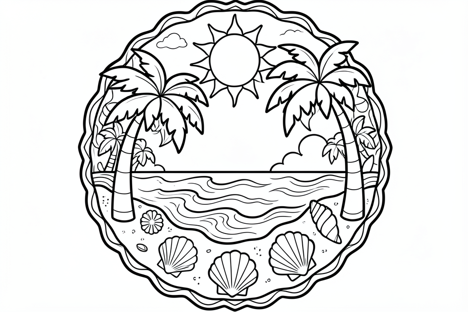 mandala de verA£o Página para colorir mandala de verA£o
