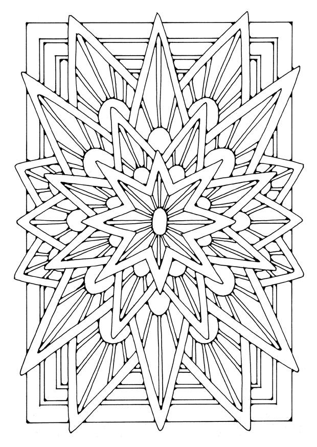 mandala - estrela Página para colorir mandala - estrela