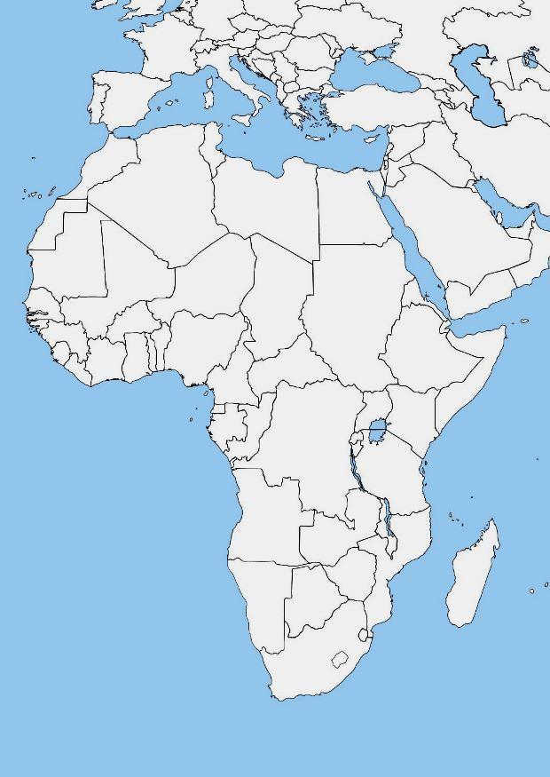 imagem mapa da Africa em branco