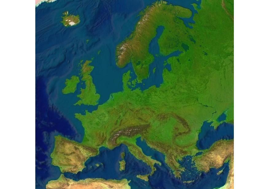imagem mapa de relevo da europa